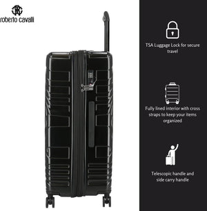 Roberto Cavalli Luxury 3-Piece Luggage Set