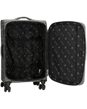 Roberto Cavalli Luxury 3 Piece Luggage Set, Expandable Hard Shell Suitcases with 8 Spinner Wheels