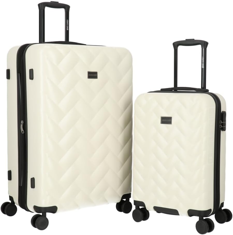 ROBERTO CAVALLI Luxury 2-Piece Hardshell Luggage Set – Carry-On & Checked Spinner Suitcases