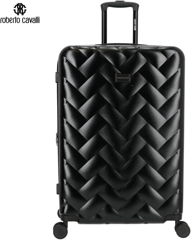 ROBERTO CAVALLI Luxury 2-Piece Hardshell Luggage Set – Carry-On & Checked Spinner Suitcases