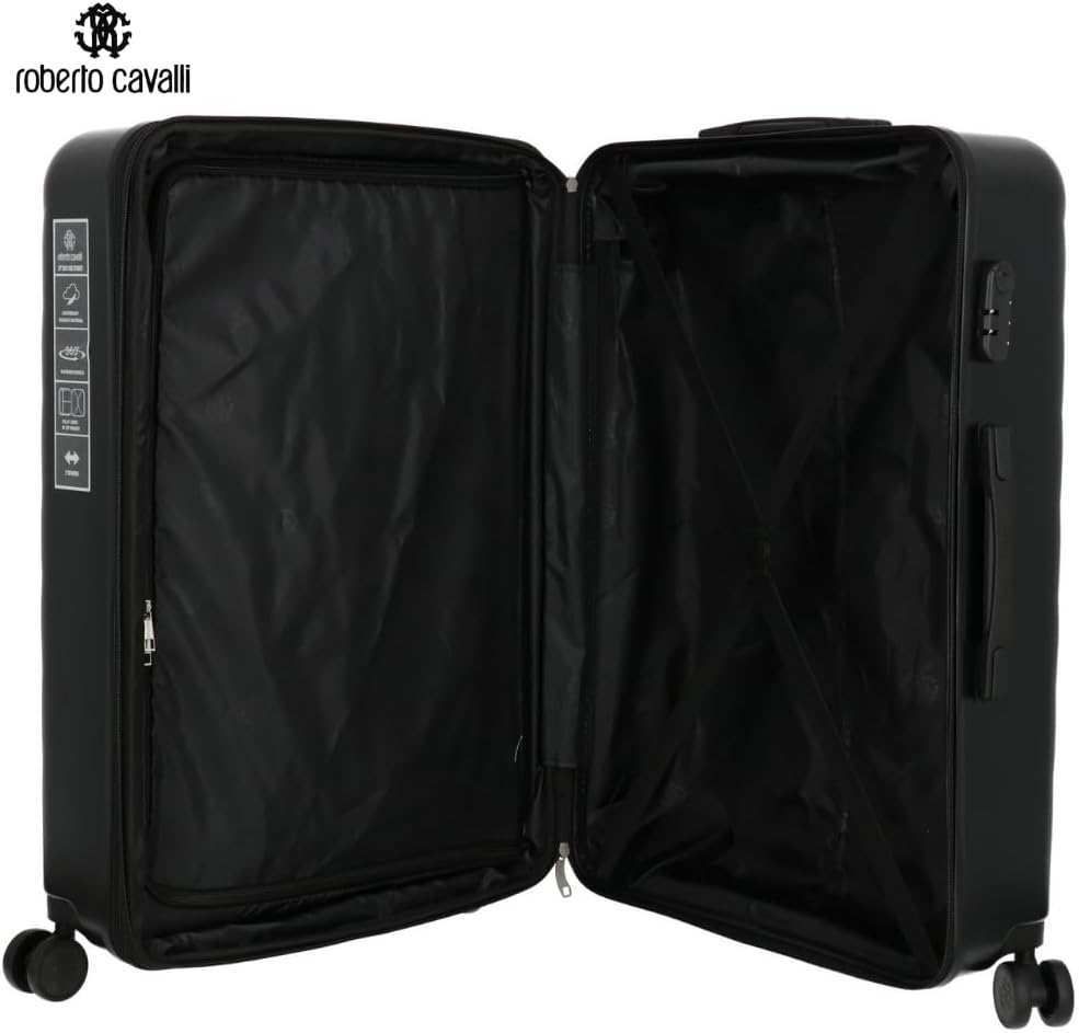 ROBERTO CAVALLI Luxury 2-Piece Hardshell Luggage Set – Carry-On & Checked Spinner Suitcases