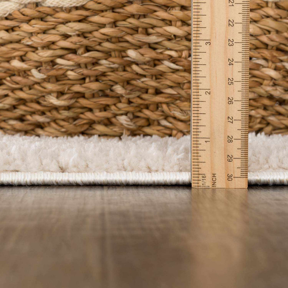 Arilla Beige Washable Diamond Area Rug