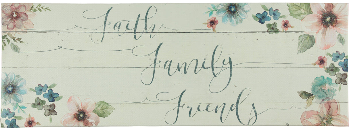 20" x 55" Chic Anti-Fatigue Memory Foam Kitchen Runner Mat (Faith Family Friends)