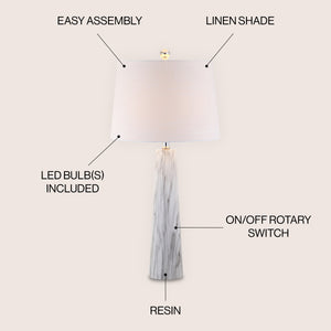 Bradley Resin LED Table Lamp