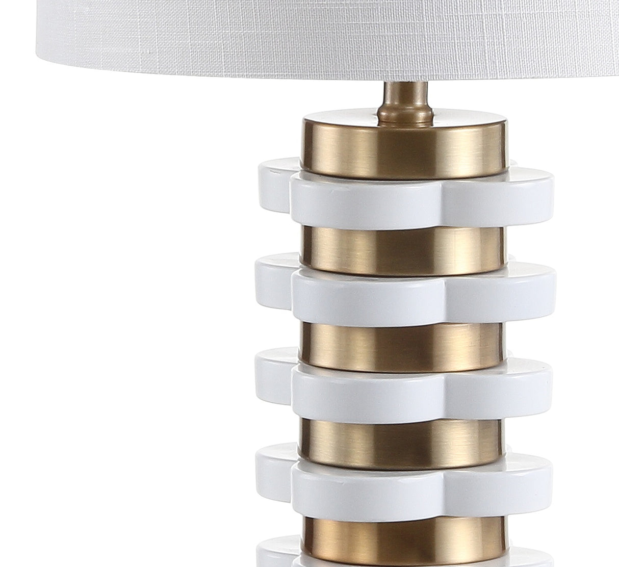 Wellington Quatrefoil Striped Resin LED Table Lamp