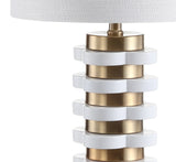 Wellington Quatrefoil Striped Resin LED Table Lamp