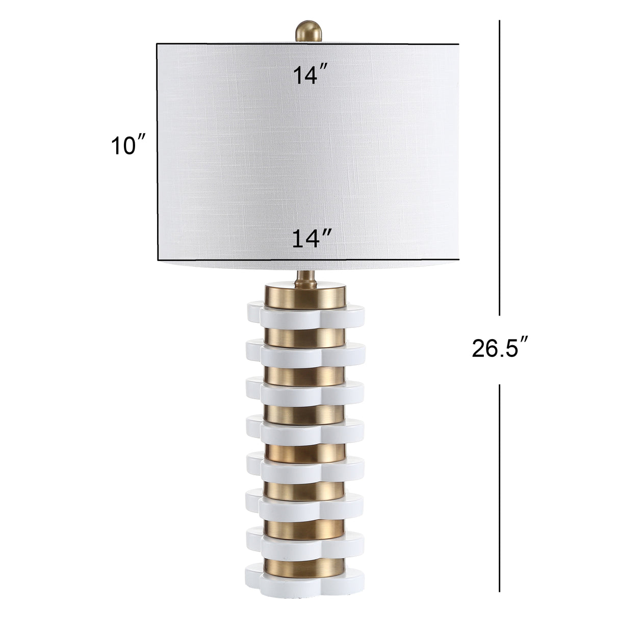 Wellington Quatrefoil Striped Resin LED Table Lamp
