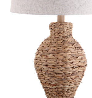 Elicia 1-Light Coastal Cottage Water Hyacinth Weave LED Table Lamp