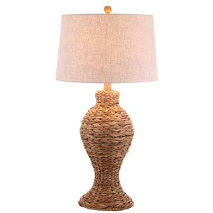 Elicia 1-Light Coastal Cottage Water Hyacinth Weave LED Table Lamp