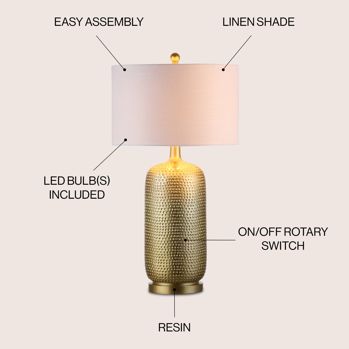 Sophia Resin LED Table Lamp