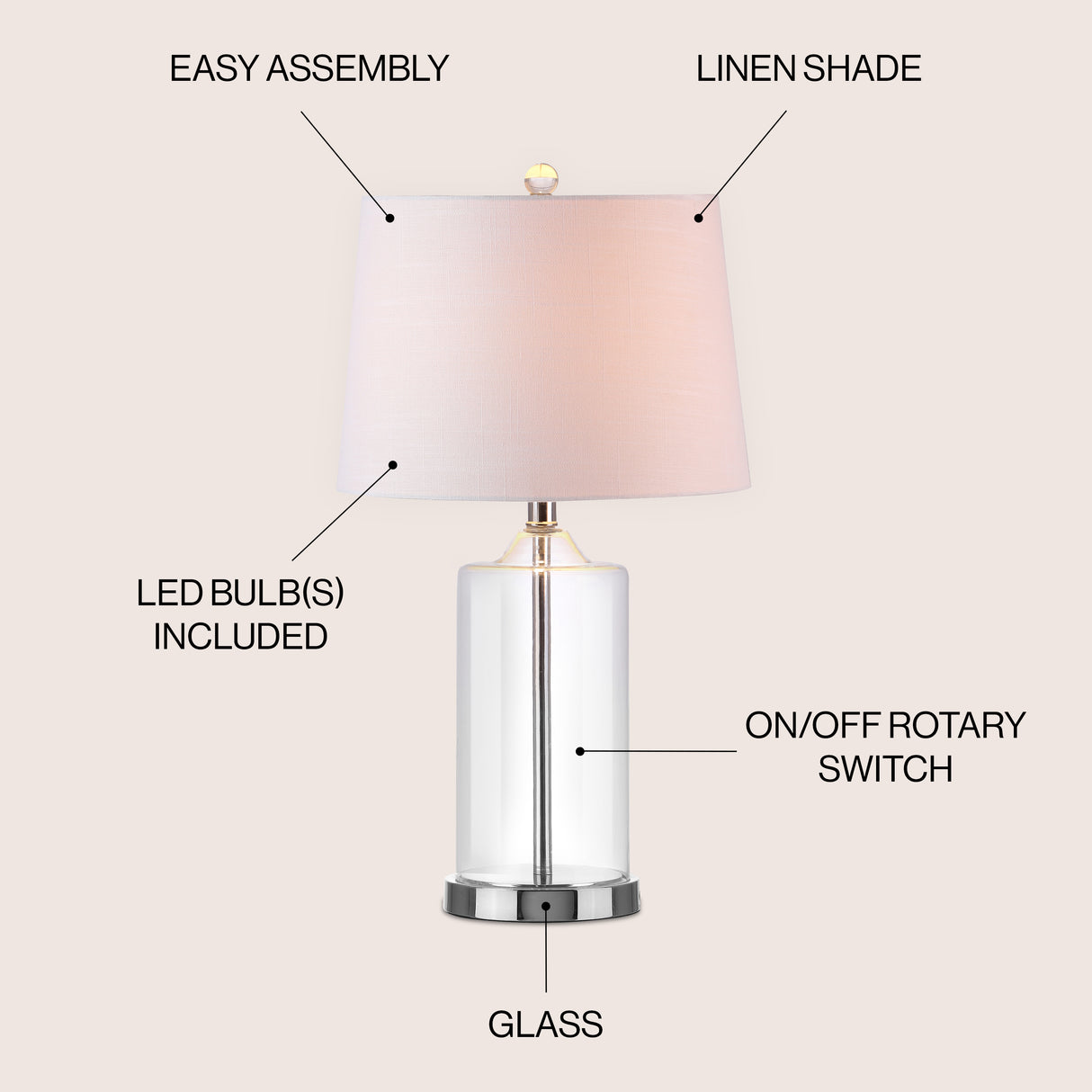 Walsh Glass LED Table Lamp