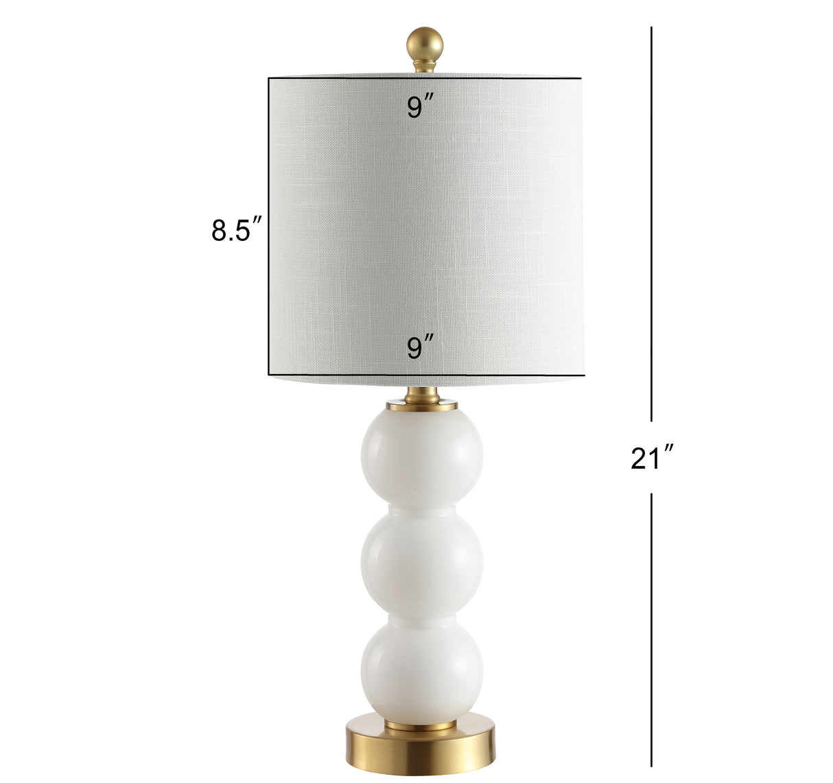 February Art Deco Stacked Sphere Glass Lamp