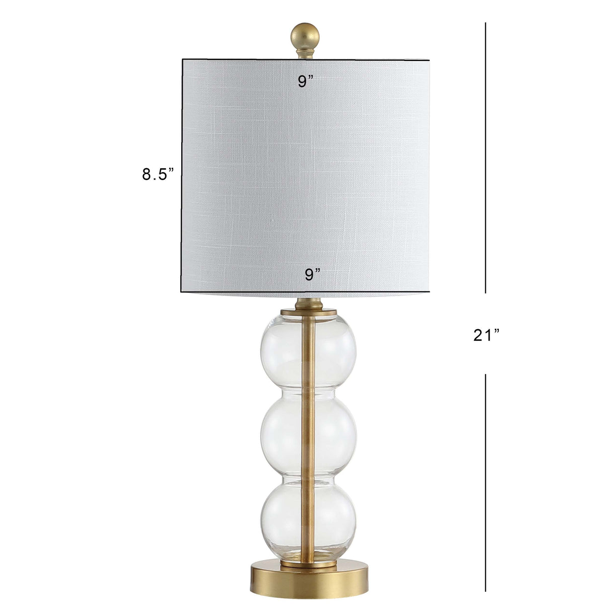 February Art Deco Stacked Sphere Glass Lamp