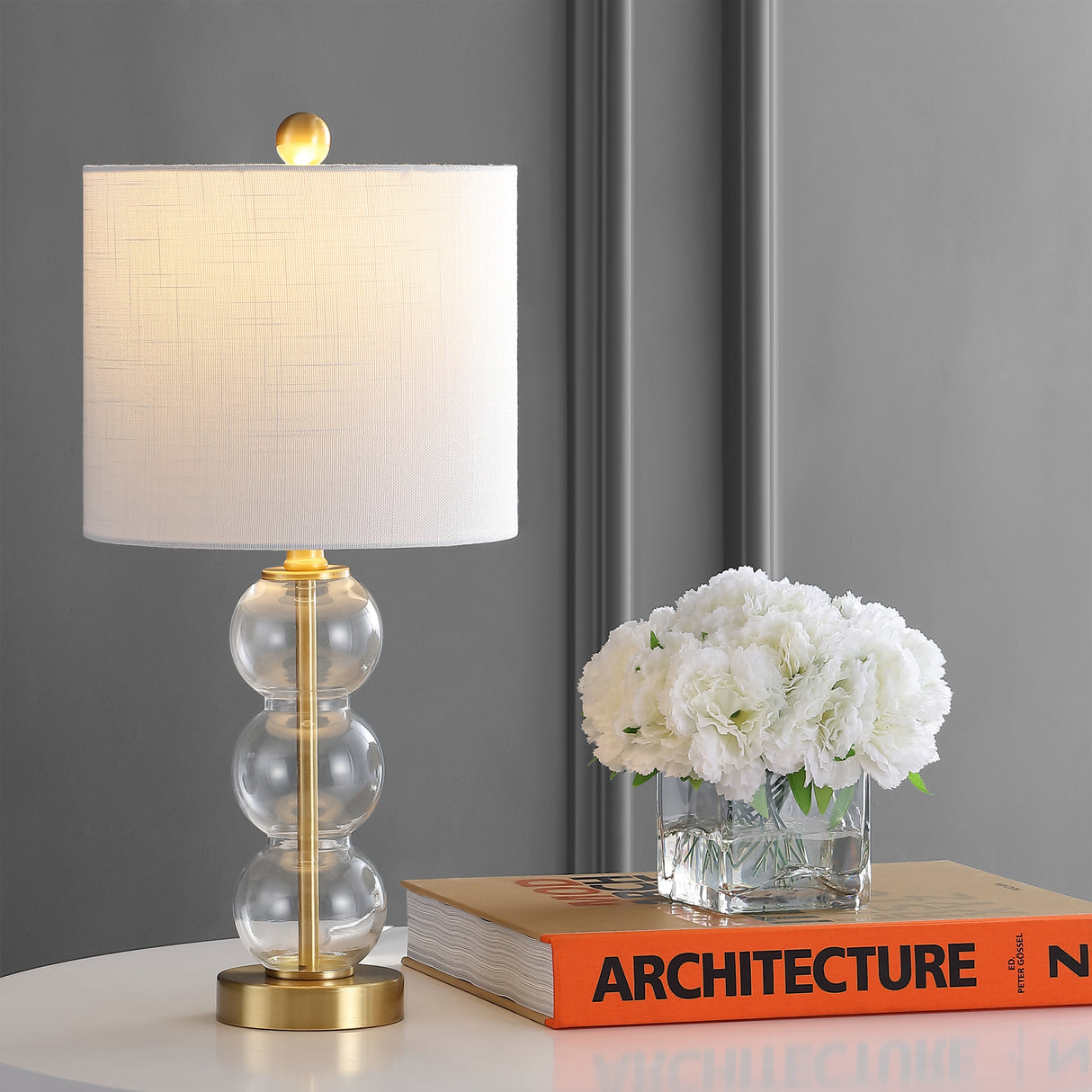 February Art Deco Stacked Sphere Glass Lamp