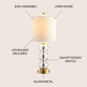 February Art Deco Stacked Sphere Glass Lamp