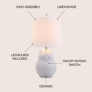Hoot Ceramic Mini LED Table Lamp
