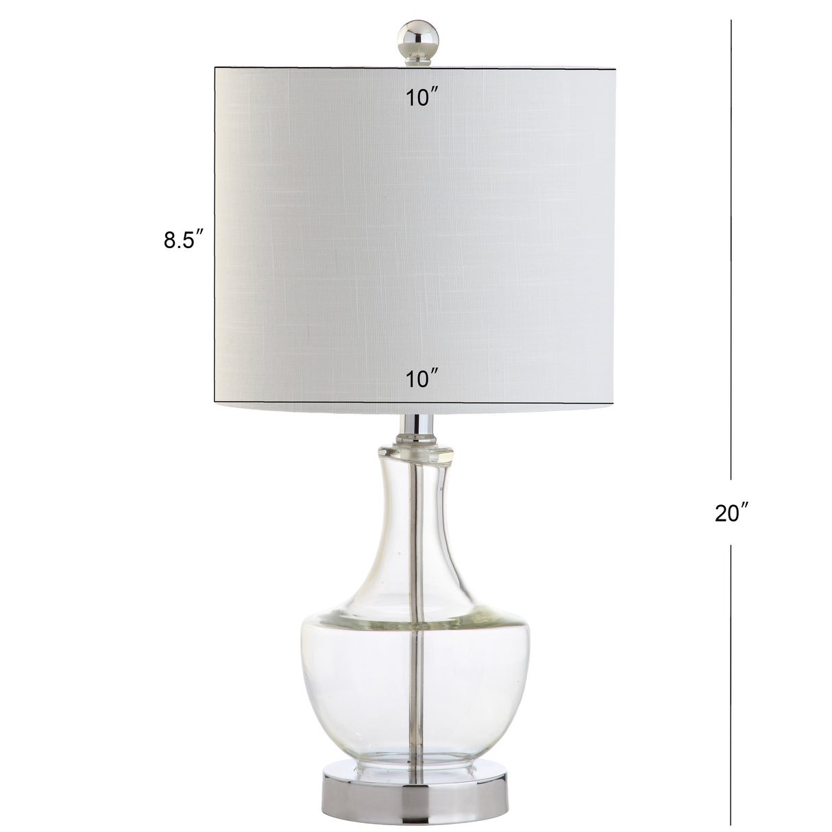Colette Handblown Teardrop Glass Table Lamp