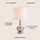 Colette Handblown Teardrop Glass Table Lamp