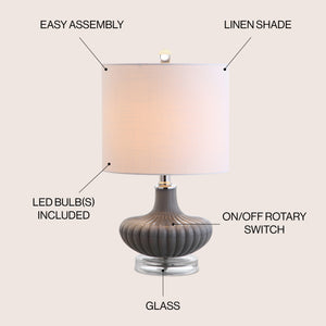 Kamille Glass and Lucite LED Table Lamp