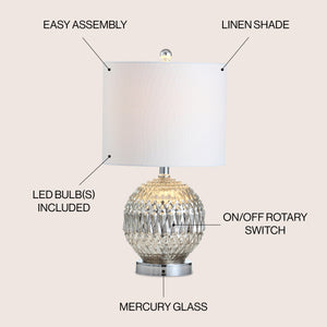 Krister Glass/Metal LED Table Lamp