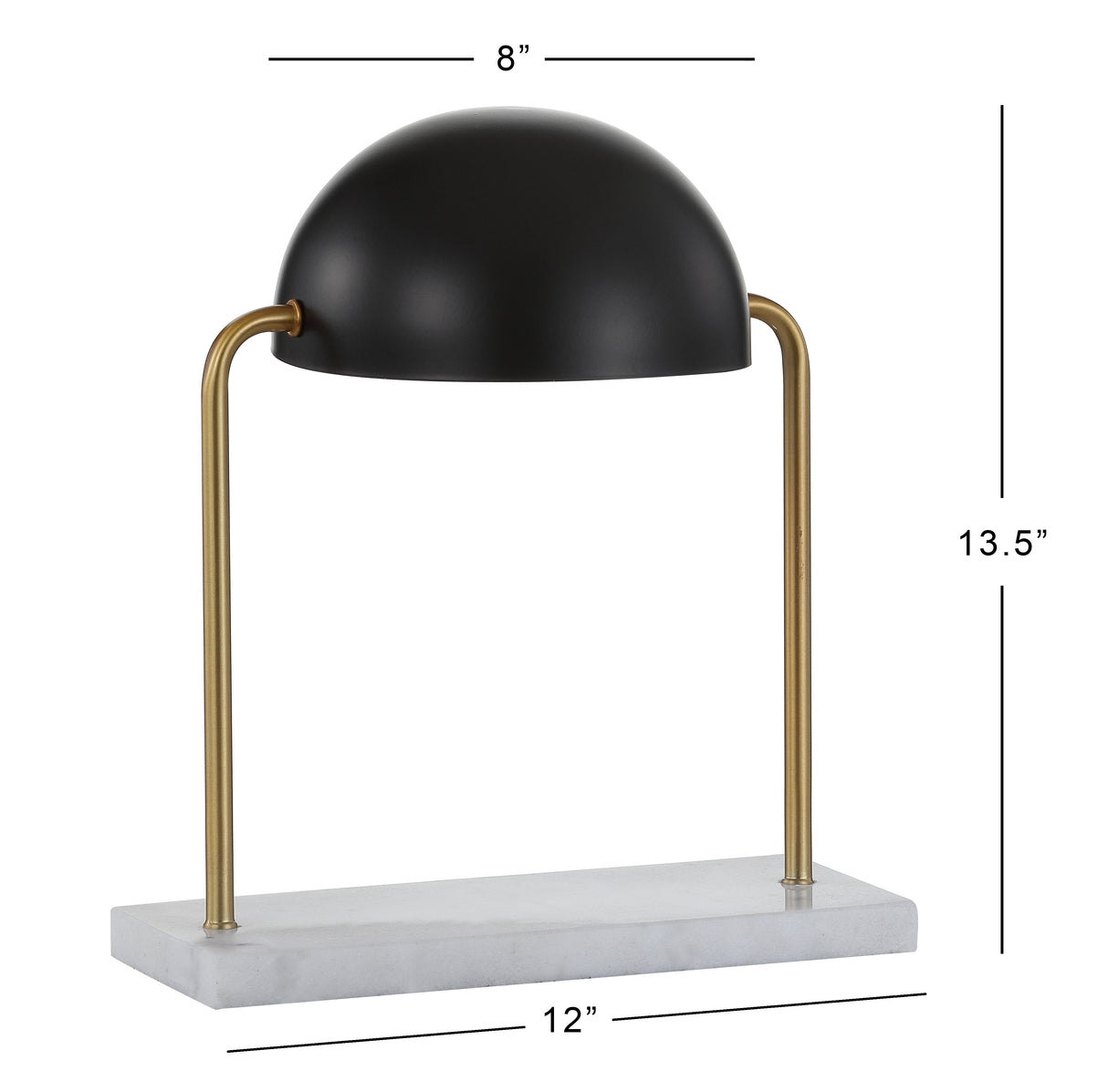 Porter Art Deco Dome Lamp with Marble Base