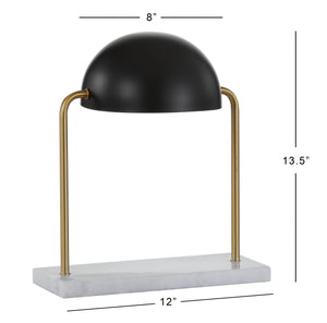 Porter Art Deco Dome Lamp with Marble Base