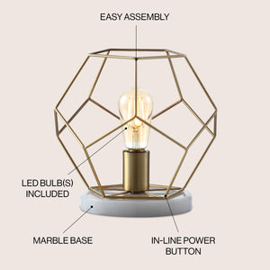 James Metal/Marble LED Table Lamp