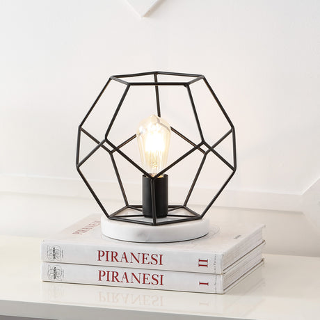 James-MidCentury-Glam-Metal/Marble-Geometric-LED-Table-Lamp-Table-Lamps