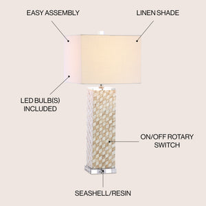 Daniel Seashell/Crystal LED Table Lamp