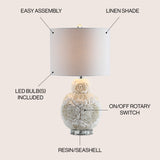 Seashell led table lamp