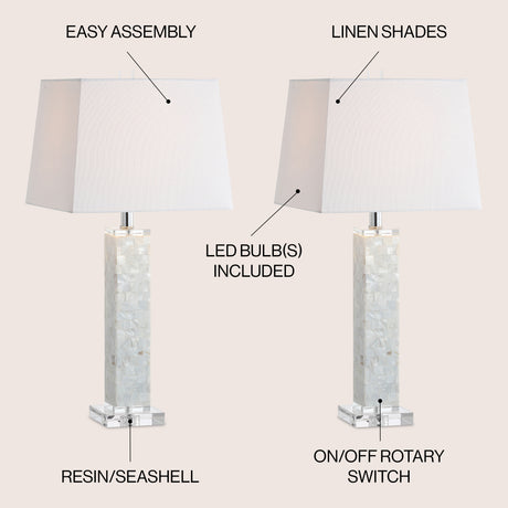 Noelle Seashell LED Table Lamp