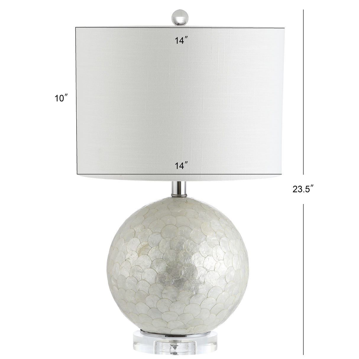 Zuri Capiz Seashell Sphere LED Table Lamp
