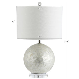 Zuri Capiz Seashell Sphere LED Table Lamp