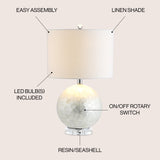 Zuri Capiz Seashell Sphere LED Table Lamp