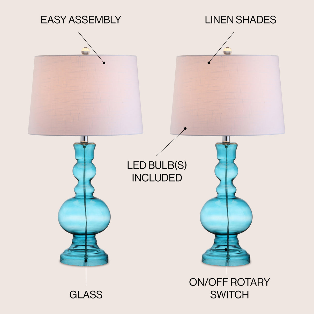 Genie Glass LED Table Lamp