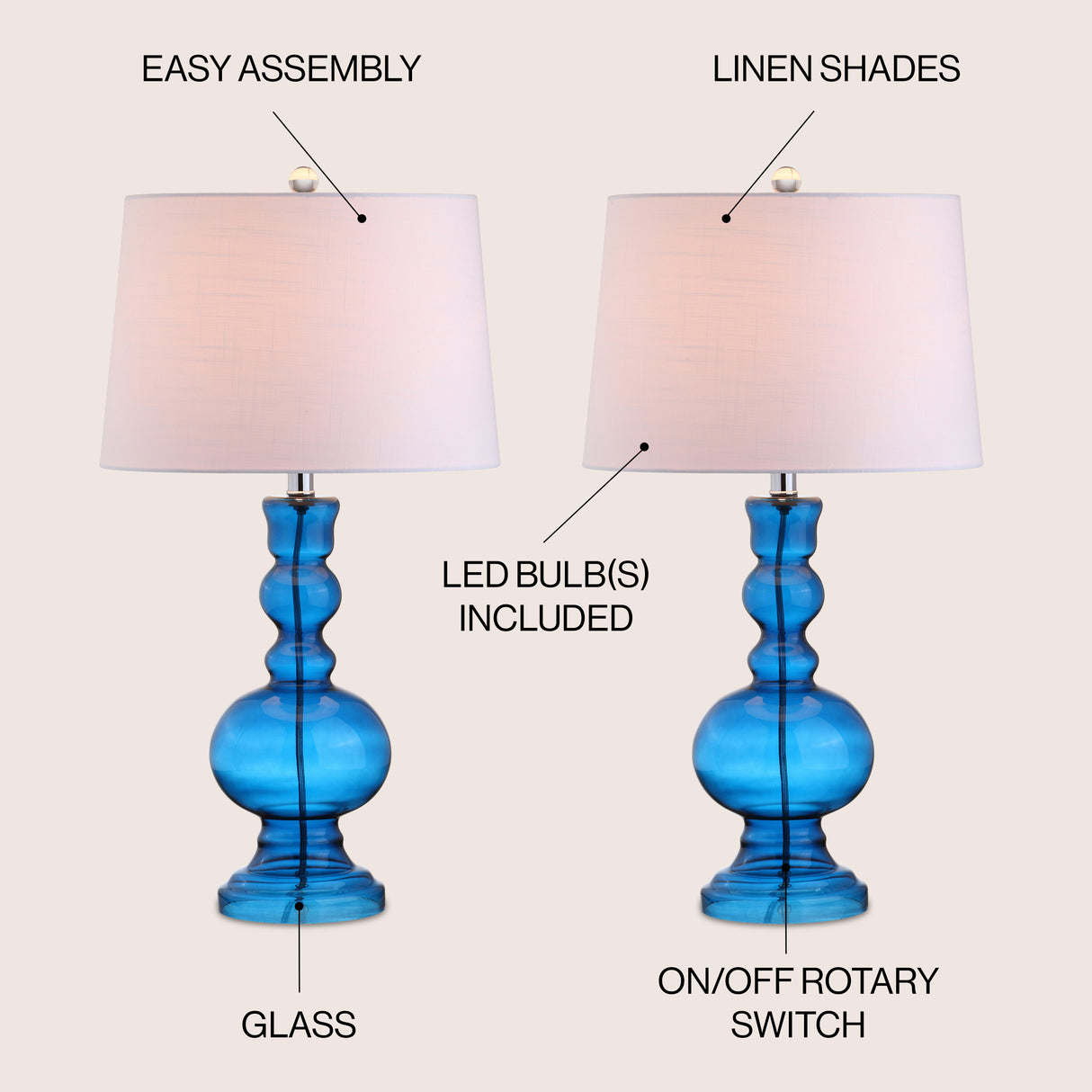 Genie Glass LED Table Lamp