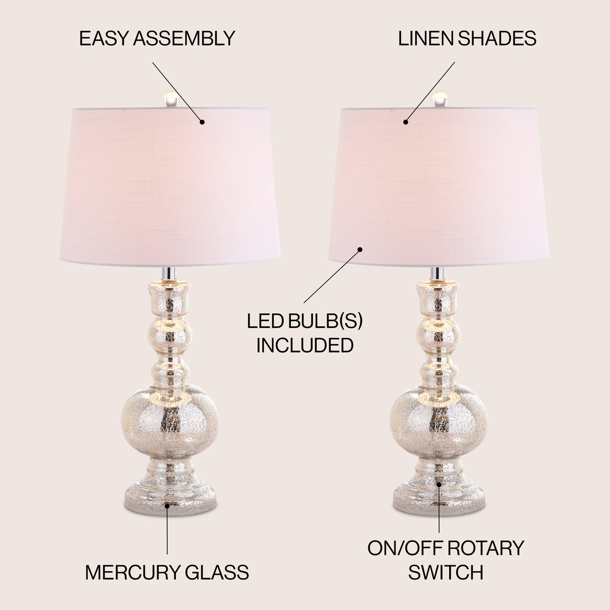 Genie Glass LED Table Lamp