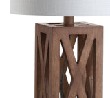 Stewart Farmhouse Wood LED Table Lamp