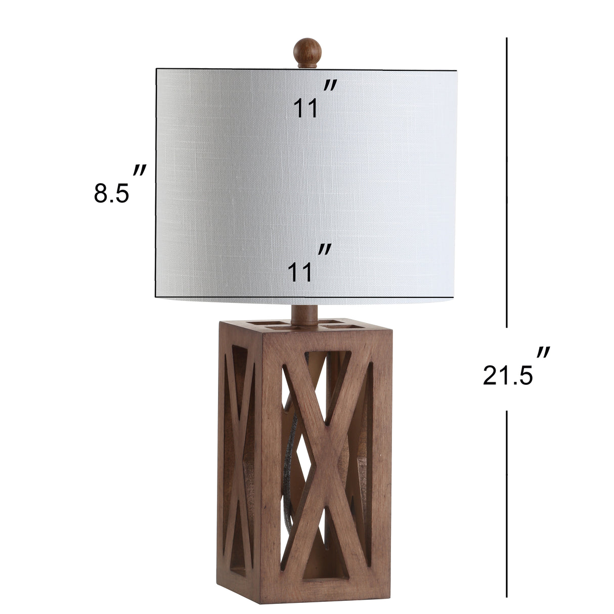 Stewart Farmhouse Wood LED Table Lamp