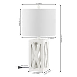 Stewart Farmhouse Wood LED Table Lamp (Set of 2)