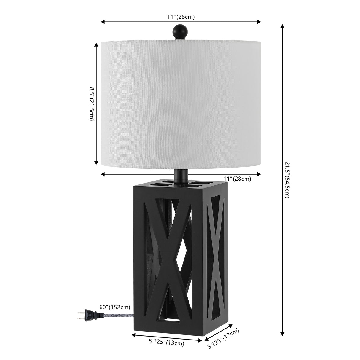 Stewart Farmhouse Wood LED Table Lamp (Set of 2)