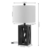 Stewart Farmhouse Wood LED Table Lamp (Set of 2)
