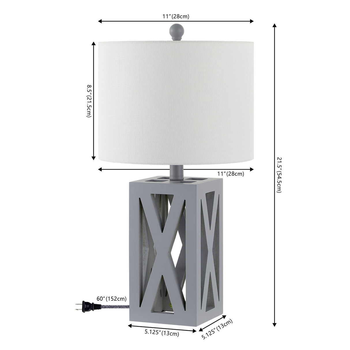 Stewart Farmhouse Wood LED Table Lamp (Set of 2)
