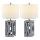 Stewart Farmhouse Wood LED Table Lamp (Set of 2)