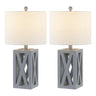 Stewart Farmhouse Wood LED Table Lamp (Set of 2)