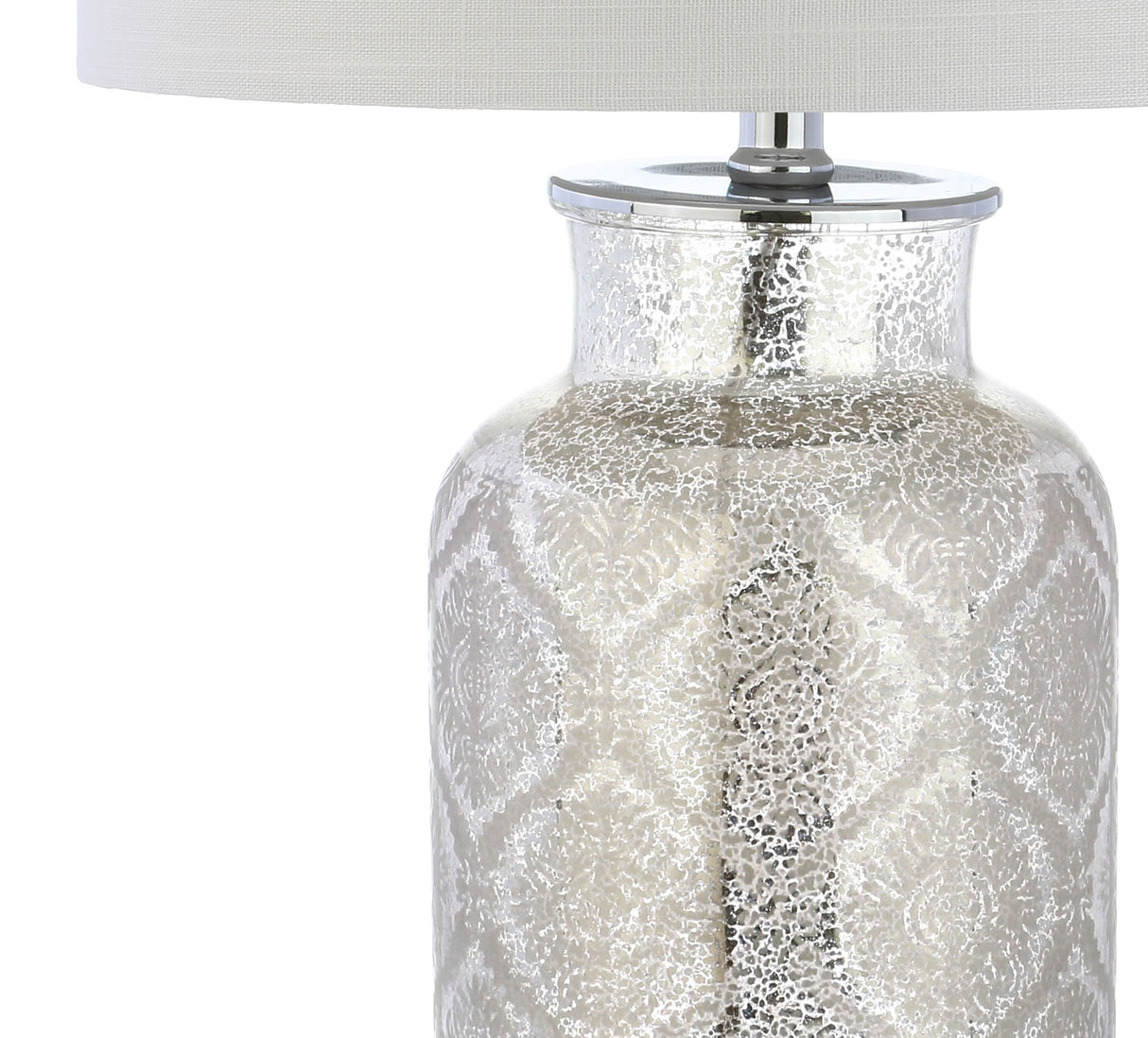 Emilia trellis pattern glass led table lamp