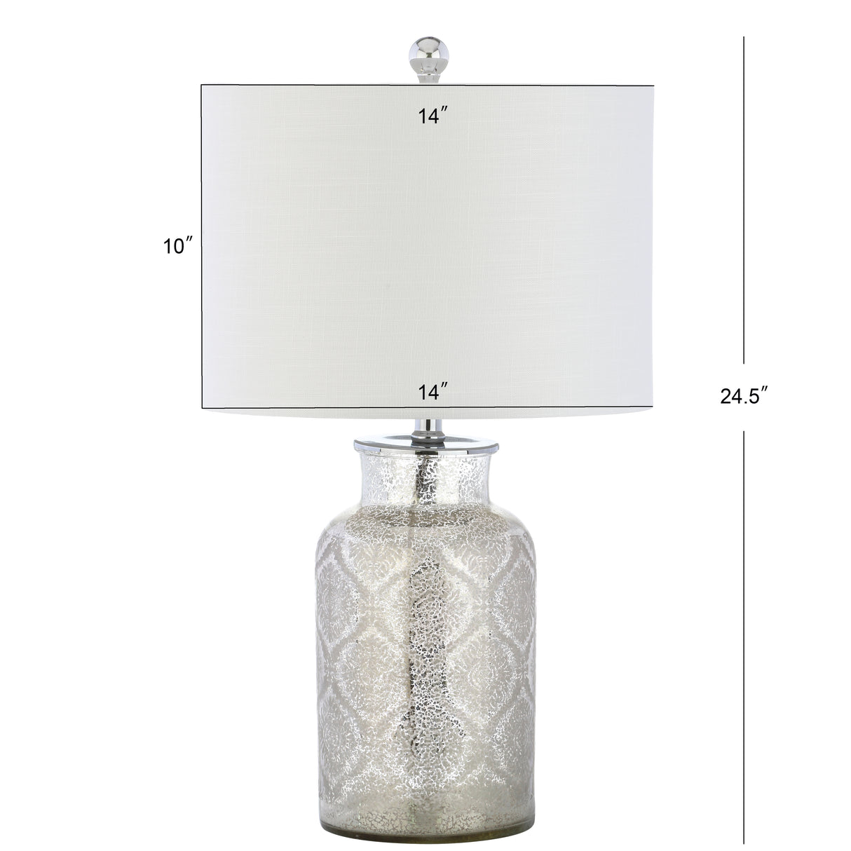 Emilia trellis pattern glass led table lamp