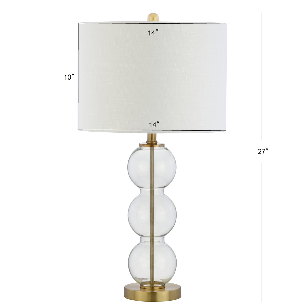 Bella Glass Triple-Sphere LED Table Lamp-Set of 2
