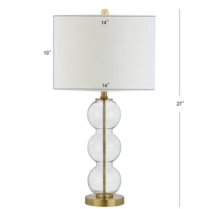 Bella Glass Triple-Sphere LED Table Lamp-Set of 2