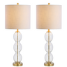 Bella Glass Triple-Sphere LED Table Lamp-Set of 2